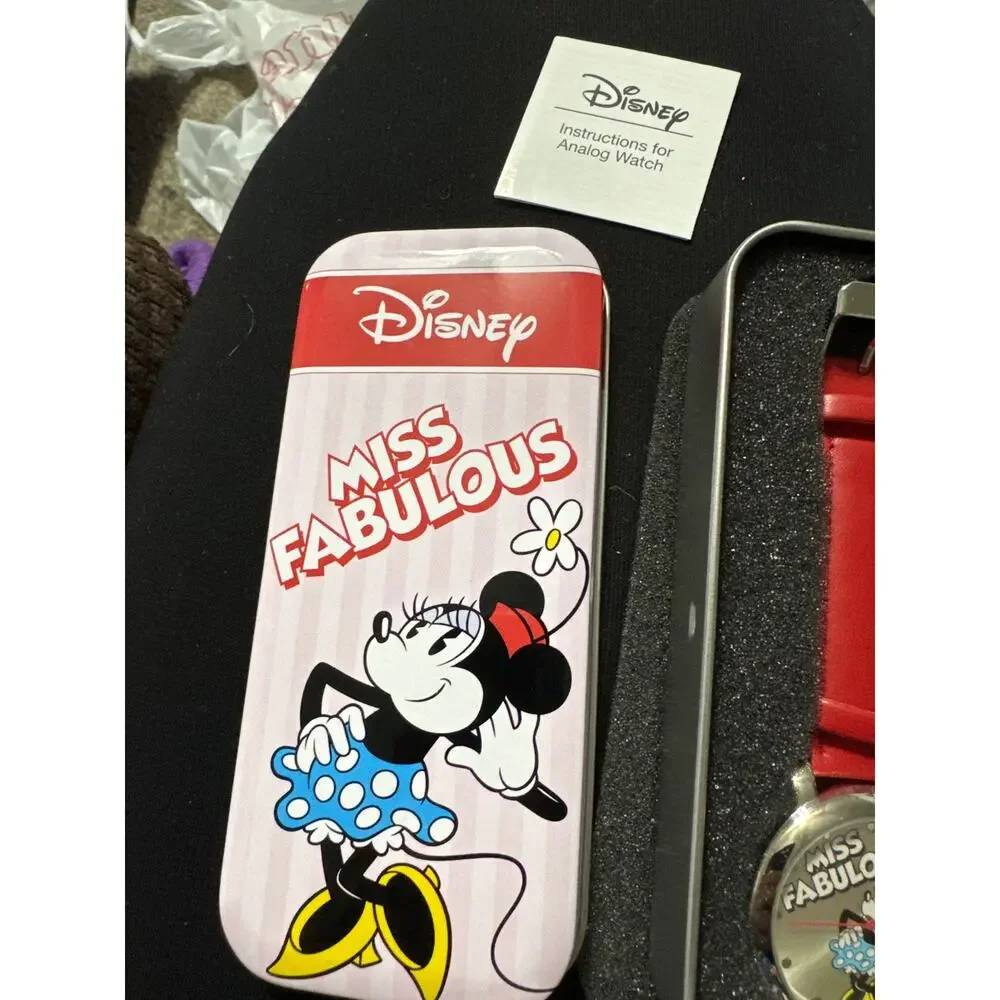 New Disney Mickey Minnie Mouse Miss‎ Fabulous Watch-2008-Avon-NEEDS BATTERY